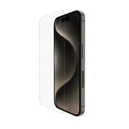 Belkin SCREENFORCE TemperedGlass antimikrobiális védőüveg iPhone 15 Pro-hoz