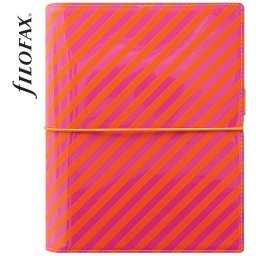 Filofax Domino Lakk A5 Narancs-Pink Csíkos