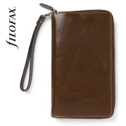 Filofax Malden Personal Compact Zip csuklópánttal Okker