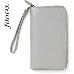 Filofax Malden Personal Compact Zip csuklópánttal Szürke