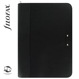 Filofax Microfiber Mappa A4 Zip Számológéppel Fekete