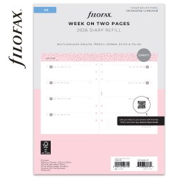 Filofax Naptárbetét + Pótlapok csomag A5 Színes Confetti 2026