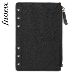 Filofax lefűzhető zipzáras erszény Multifit Bőr Fekete