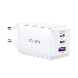 UGREEN CD244 hálózati töltő 2 Type-C/USB aljzat (65W, GaN, PD gyorstöltő 4.0) FEHÉR