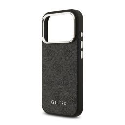 GUESS 4G MAGSAFE szilikon telefonvédő (ütésállóság, műanyag hátlap) FEKETE Apple iPhone 17 Pro