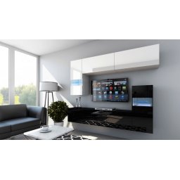 PRINCE VERDE CONCEPT 31 NAPPALI BÚTOR MAGASFÉNYŰ FEKETE-FEHÉR (203CM)