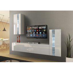 Prince Concept 47 nappali bútor szett magasfényű fehér (203cm)