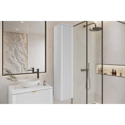 Mylife kadi függőleges fürdőszoba szekrény matt fehér (150cm)