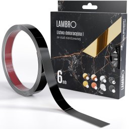 ambro öntapadós díszcsík fekete fényes 10-20mm