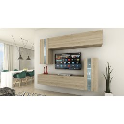 Prince Symetric concept 30 nappali bútor szett tölgy matt (219cm)
