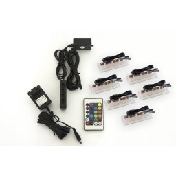 Rejtett RGB LED világítás fürdőszoba és nappali bútorokhoz 6 pontos