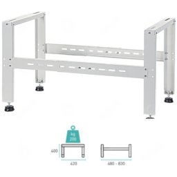 SP740 KLÍMATARTÓ KONZOL TALAJRA-TETŐRE, (HÓHATÁR KONZOL) Terhelhetőség: 200 kg-ig, (400x420x480-830 mm)