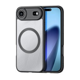 DUX DUCIS AIMO szilikon telefonvédő (ütésállóság, kameravédő, MagSafe, hullám) FEKETE Apple iPhone 17 Air