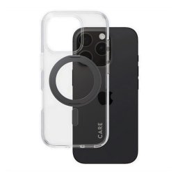 PANZERGLASS CARE KICKSTAND CASE szilikon telefonvédő (ütésállóság, kameravédő, MagSafe, kitámasztó) FEKETE Apple iPhone 16 Pro