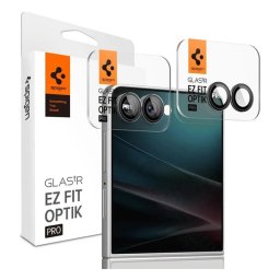 SPIGEN OPTIK PRO HD kameravédő üveg 2db (9H, csak lencse) FEKETE Samsung Galaxy Z Flip7 (SM-F766)