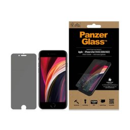 PANZERGLASS STANDARD FIT ANTIBACTERIAL PRIVACY képernyővédő üveg (antibakteriális, betekintés védelem) FEKETE Apple iPhone SE 2 (2020), iPhone SE (2016), iPhone 8 4.7