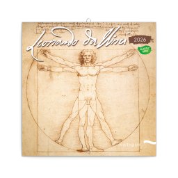 Falinaptár képes lemeznaptár 300x300mm, Leonardo Da Vinci Realsystem 2026.