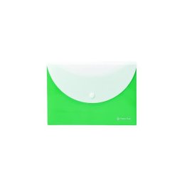 PANTA PLAST Irattartó tasak, A5, PP, patentos, két zsebes, PANTA PLAST, neon zöld