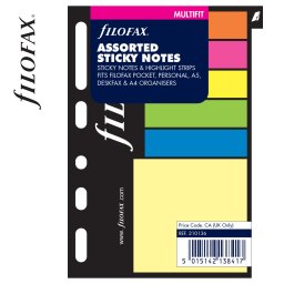 Filofax Öntapadó színes jelölő címke és jegyzet kis méret Multifit Vegyes színű
