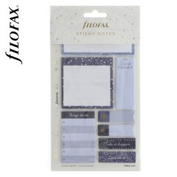 Filofax Öntapadó színes jelölő címke és jegyzet Multifit (Personal, A5, A4) Indigo