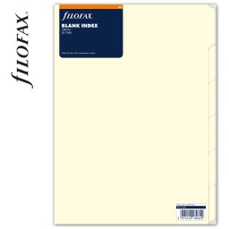 Filofax Elválasztó lapok Bianco 6 regiszter A4 Krém