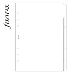 Filofax Elválasztó lapok Bianco 6 regiszter A5 Fehér