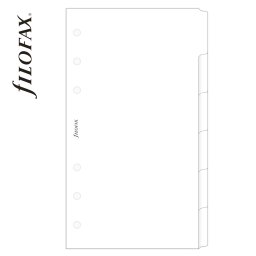 Filofax Elválasztó lapok Bianco 6 regiszter Personal Fehér