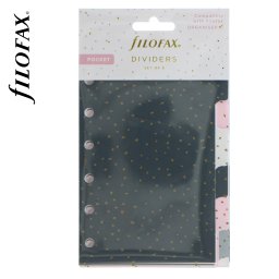 Filofax Elválasztó lapok Bianco 6 regiszter Pocket Confetti