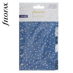 Filofax Elválasztó lapok Bianco 6 regiszter Pocket Indigo