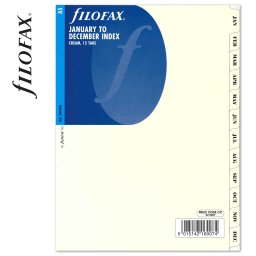 Filofax Elválasztó lapok Január - December A5 Krém