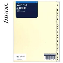Filofax Kontakt lista regiszter 2 betű / regiszter A5 Krém