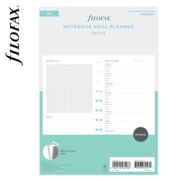 Filofax Notebook Lifestyle tervező Étkezés A5 Minimal Fehér