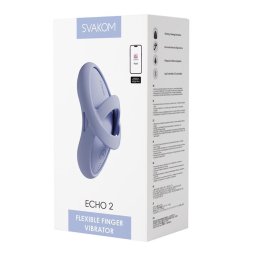 Svakom - Echo 2, okos ujjvibrátor, melegítő funkcióval (kék) (APP-os)