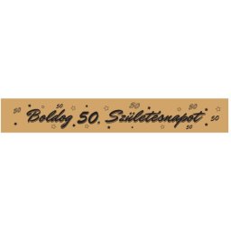 Vállszalag, arany, Boldog 50. születésnapot felirattal