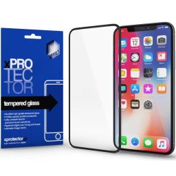 Samsung Galaxy S25 Plus SM-S936, Kijelzővédő fólia, ütésálló fólia (az íves részre is!), Tempered Glass (edzett üveg), Xprotector Full 3D, fekete