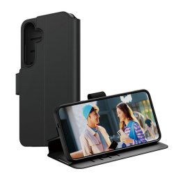 PANZERGLASS CARE WALLET tok álló, bőr hatású (FLIP, oldalra nyíló, asztali tartó, kameravédő) FEKETE Samsung Galaxy A36 5G (SM-A366)