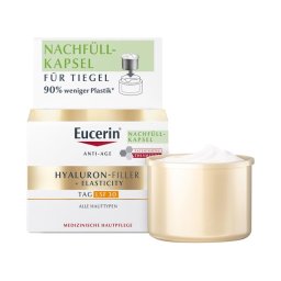 Eucerin Hyaluron-Filler + Elasticity bőrtömörséget regeneráló nappali arckrém SPF30 öko-utántöltő 50ml