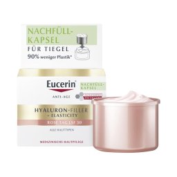 Eucerin Hyaluron-Filler + Elasticity bőrtömörséget regeneráló nappali arckrém Rose SPF30 öko-utántöltő 50ml