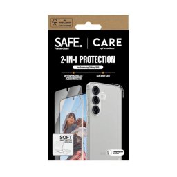PANZERGLASS CARE FASHION 2IN1 szilikon telefonvédő (ütésállóság, légpárnás keret + képernyővédő üveg) ÁTLÁTSZÓ Samsung Galaxy S25 (SM-S931)