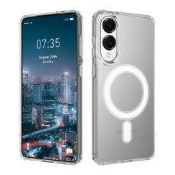 Szilikon telefonvédő (ütésállóság, légpárnás sarok, MagSafe) ÁTLÁTSZÓ Samsung Galaxy S25 Edge (SM-S937)