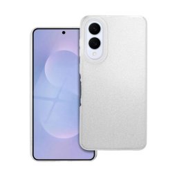 Szilikon telefonvédő (műanyag belső, csillogó hátlap) EZÜST Samsung Galaxy S25 Edge (SM-S937)
