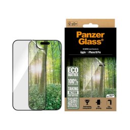 PANZERGLASS ECO MATRIX képernyővédő üveg (flexibilis, karcálló + segédkeret) ÁTLÁTSZÓ Apple iPhone 16 Pro