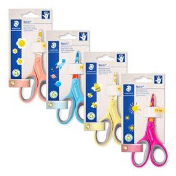 STAEDTLER Olló, iskolai, 14 cm, STAEDTLER "Noris 965", vegyes színek