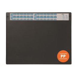DURABLE Könyökalátét, 650x480 mm, éves naptárral, DURABLE, fekete