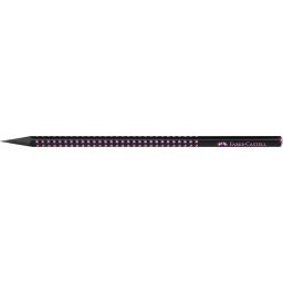 FABER-CASTELL Grafitceruza, B, háromszögletű, FABER-CASTELL, "Sparkle Midnight", fekete/rózsaszín