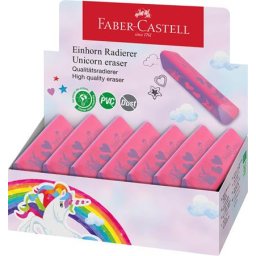 FABER-CASTELL Radír display, háromszögletű, FABER-CASTELL, unikornis