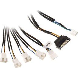5x 4pin PWM ventilator kabel Akasa AK-CBFA07-45 (45cm)
