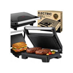 Elektromos, tapadásmentes kontakt grill szendvicssütő és Panini sütő, 750 W, RT