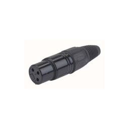 XLR alj lengő 3 p. fekete DAP