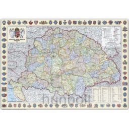 A Magyar Szent Korona országai 1914 (1:360 000) 125x90 cm polipropilénre nyomtatva